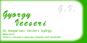 gyorgy vecseri business card